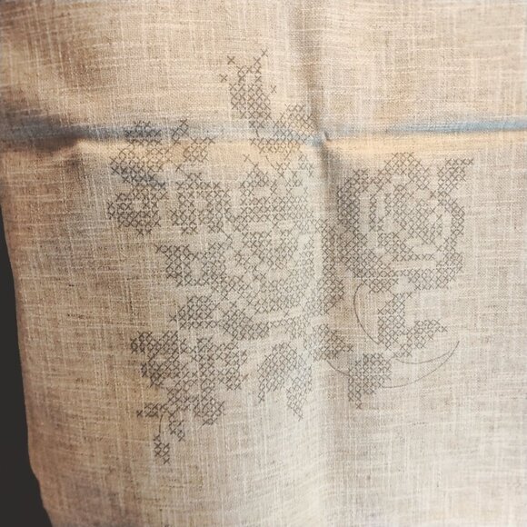 Rico Design Embroidery Tablecloth Kit 69900 Beige Stamped Cross Stitch Linen - Picture 12 of 16